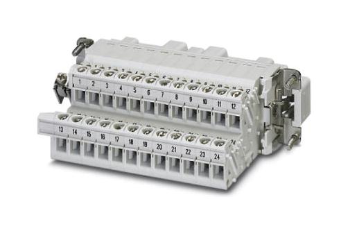 HC-B 24-A-UT-PER-M INSERT, HVY DTY, PLG, 24P, 13A, SCREW PHOENIX CONTACT