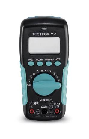 TESTFOX M-1 DIGITAL MULTIMETER, 2000 DIGITS, BLACK PHOENIX CONTACT