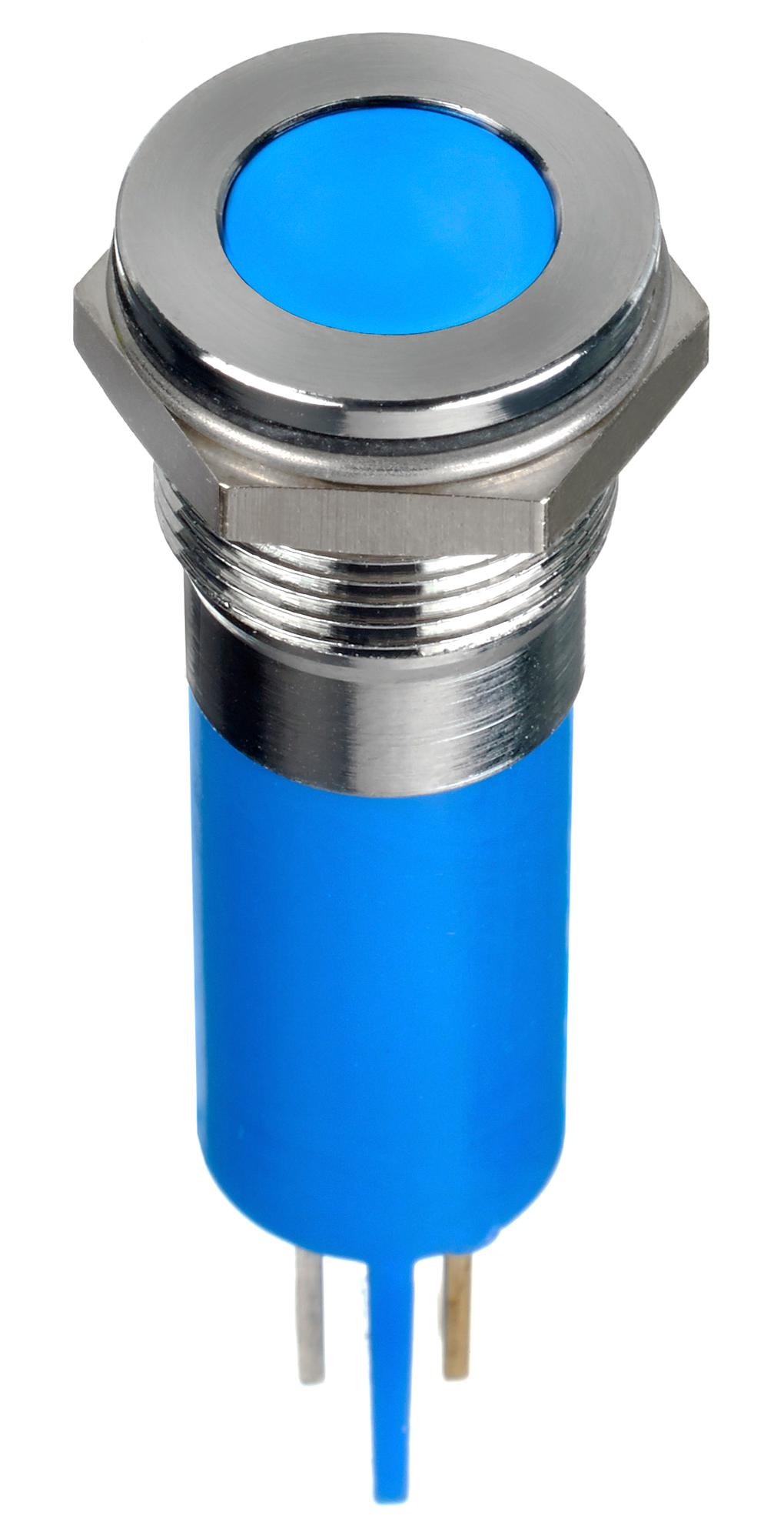 Q12F1CXXB12E LED PANEL INDICATOR, BLUE, 12MM, 12VDC APEM