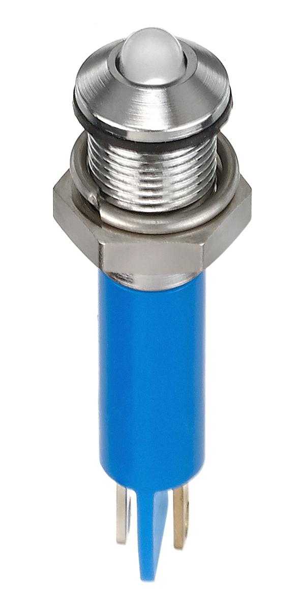 Q6P1CXXW12E LED PANEL INDICATOR, WHITE, 6MM, 12VDC APEM