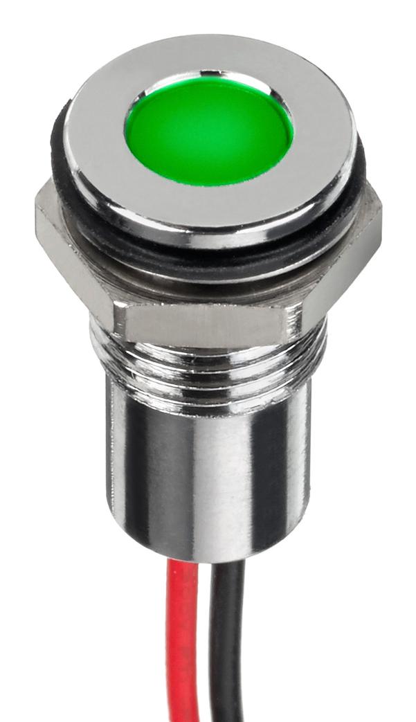Q8F5CXXHG220E LED PANEL INDICATOR, GREEN, 8MM, 220VAC APEM