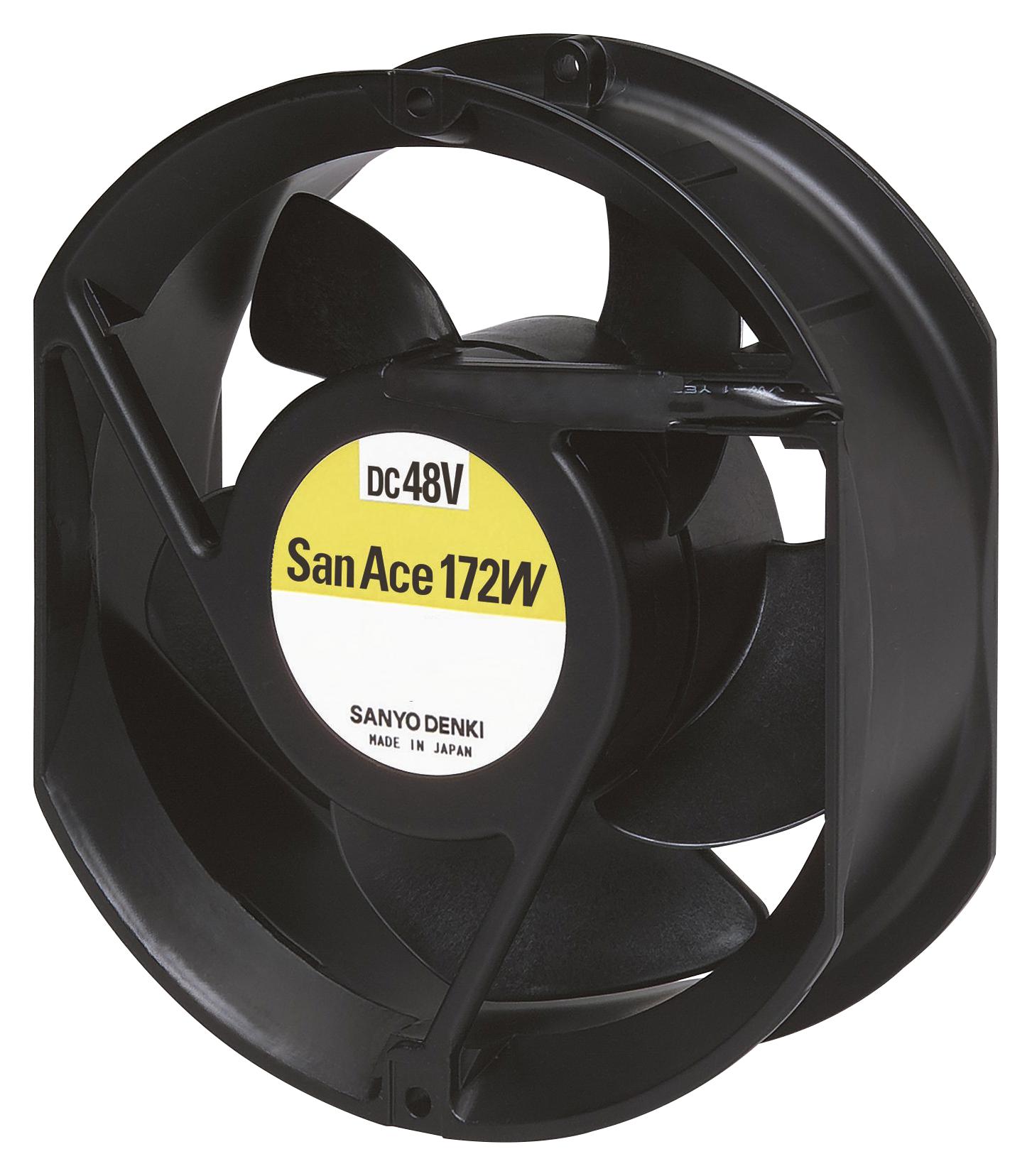 9WE5724K501 AXIAL FAN, DC, 1.3A, 172MM, 300CFM SANYO DENKI