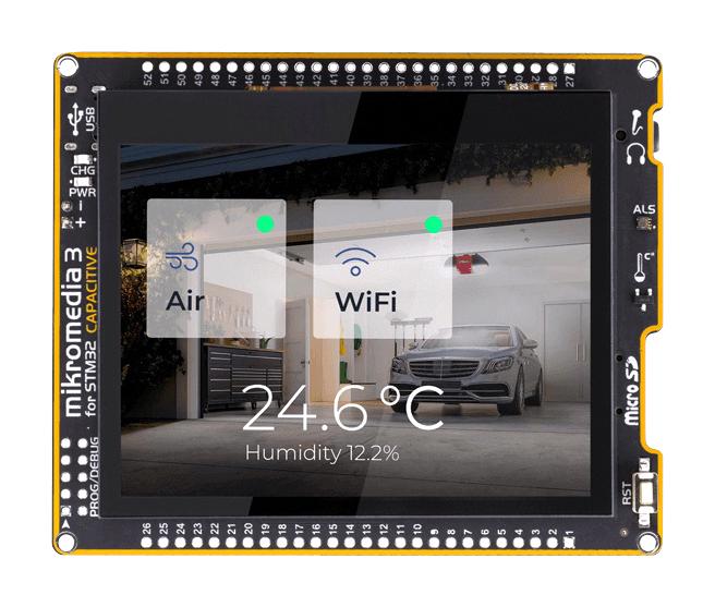 MIKROE-3648 DEV BOARD, MULTIMEDIA AND GUI-CENTRIC MIKROELEKTRONIKA