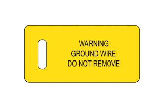 PT-BGND SAFETY SIGN, PE, 69.85MM W X 35.05MM H PANDUIT