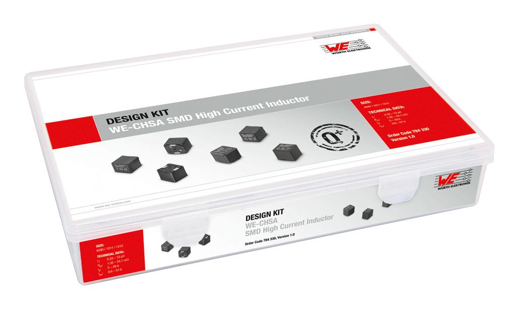 784330 HIGH CURRENT INDUCTOR KIT, SMD, 250 PC WURTH ELEKTRONIK