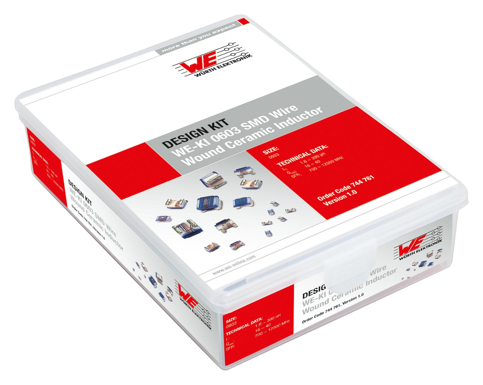 744761 CERAMIC INDUCTOR KIT, SMD, 1050 PC WURTH ELEKTRONIK