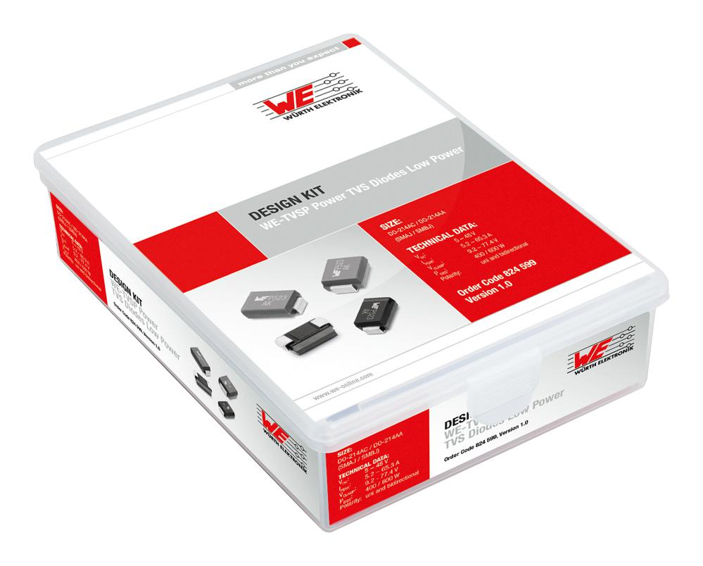 824599 DESIGN KIT, LOW POWER TVS DIODE WURTH ELEKTRONIK