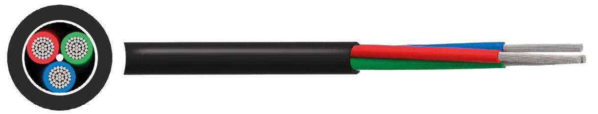 MP002317 UNSHLD FLEX CABLE, 4CORE, 0.055MM2, 100M MULTICOMP PRO
