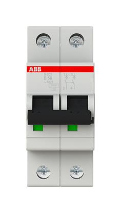 2CDS252001R0505 S202B50 DP MCB B50A 6KA ABB