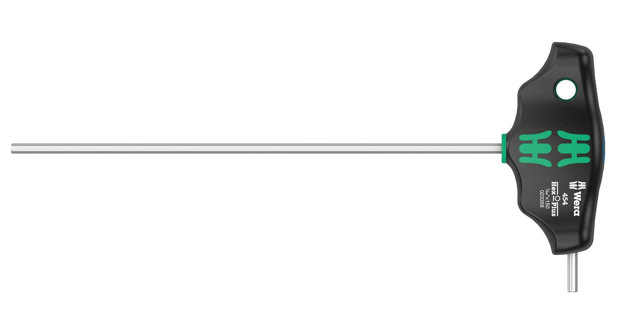 454 HEX-PLUS 7/64" X 150 MM T-HANDLE HEX SCREWDRIVER, 7/64", 182MM WERA