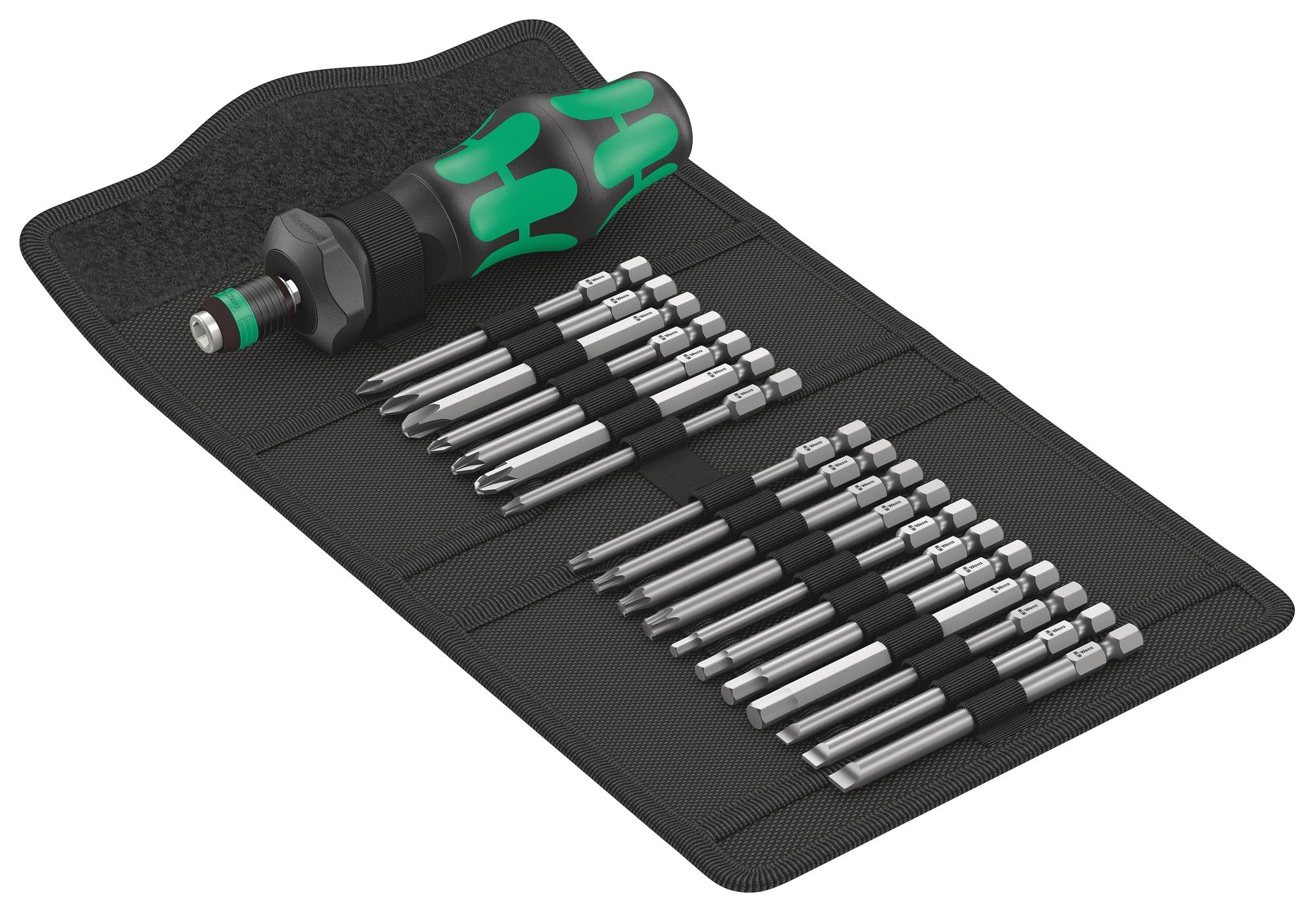 KRAFTFORM KOMPAKT TURBO 1 TURBO SCREWDRIVER SET, 19PC WERA