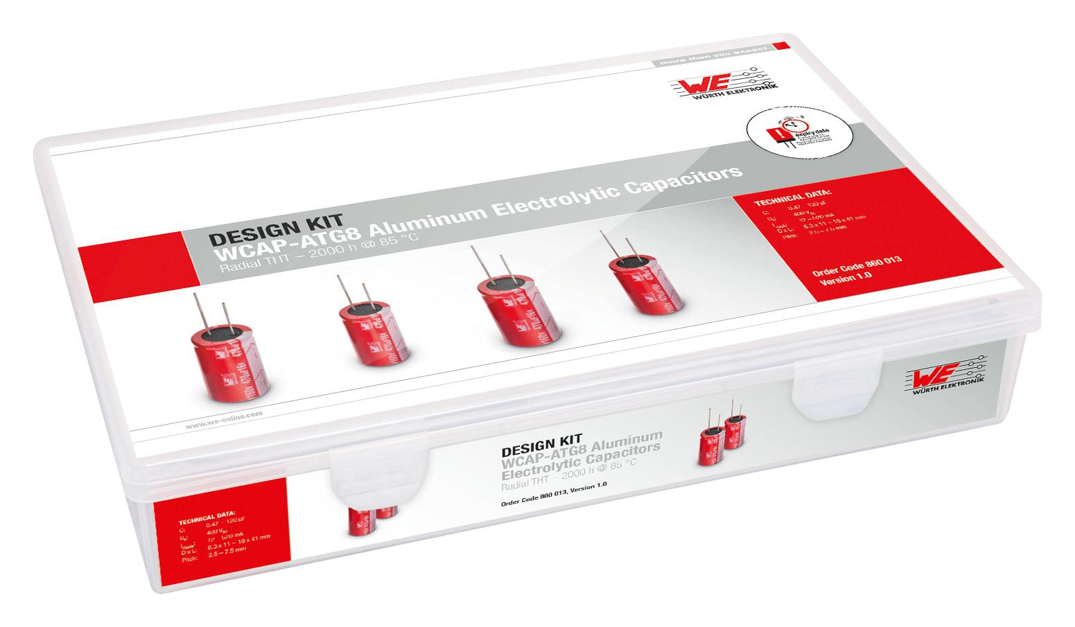 860013 ALUMINUM ELECTROLYTIC CAP DESIGN KIT WURTH ELEKTRONIK