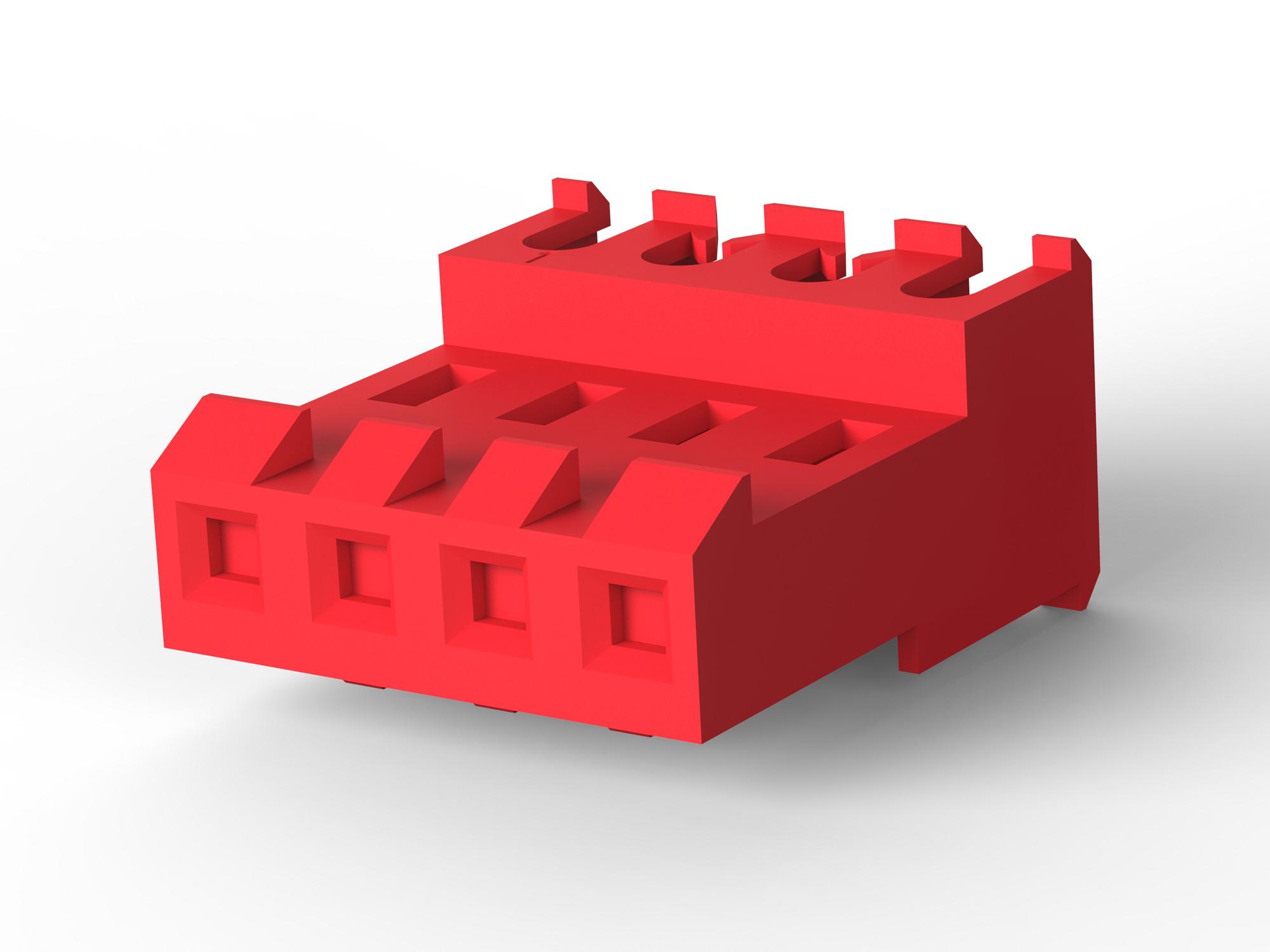 3-640601-4 WTB CONN, RCPT, 4POS, 1ROW, 3.96MM AMP - TE CONNECTIVITY