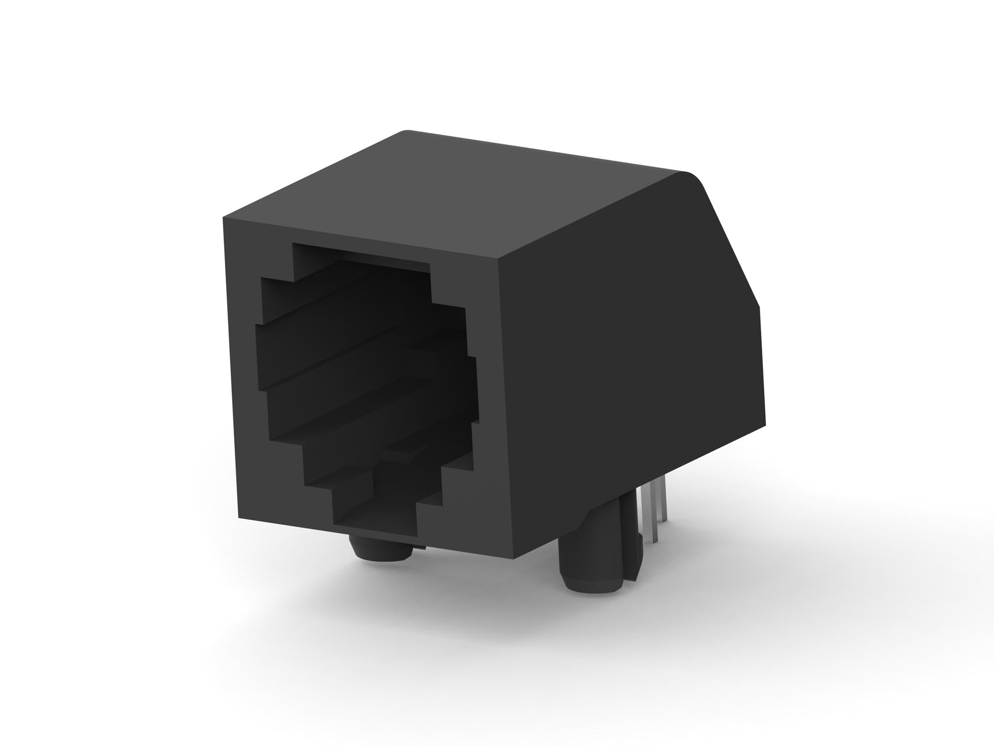 5555165-2 RJ14 CONNECTOR, JACK, 6P4C, 1PORT, CAT3 AMP - TE CONNECTIVITY