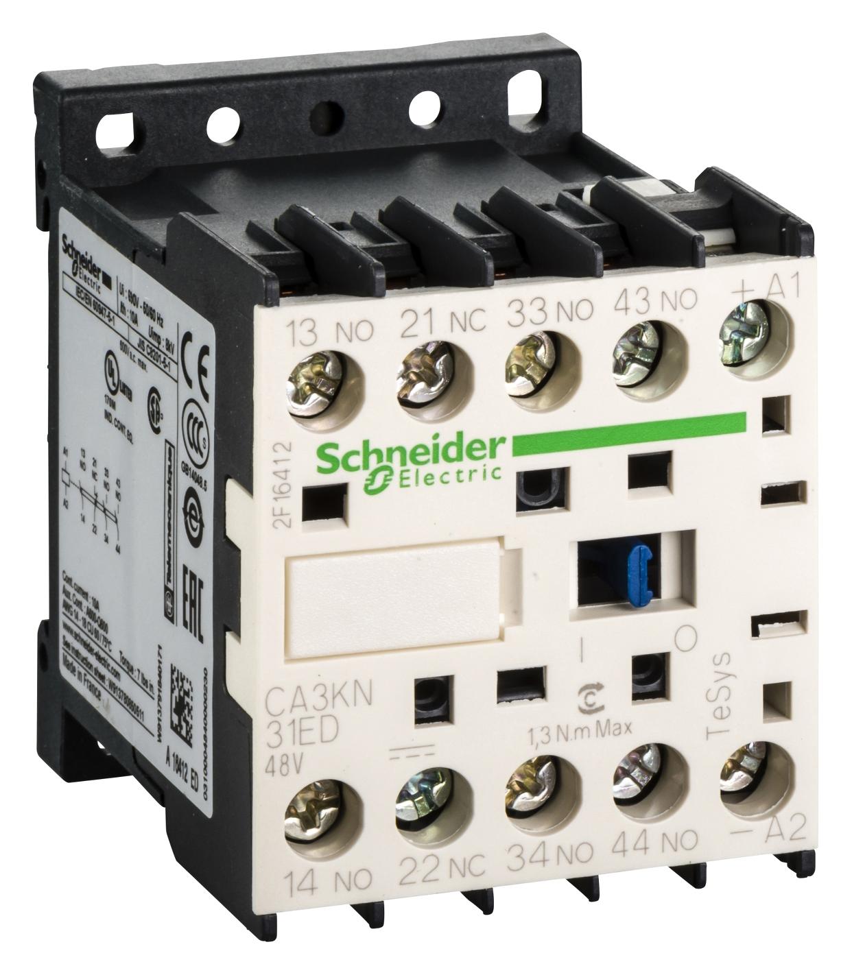 CA3KN31ED CONTROL RELAY 3NO 1NC CONTACTS SCHNEIDER ELECTRIC