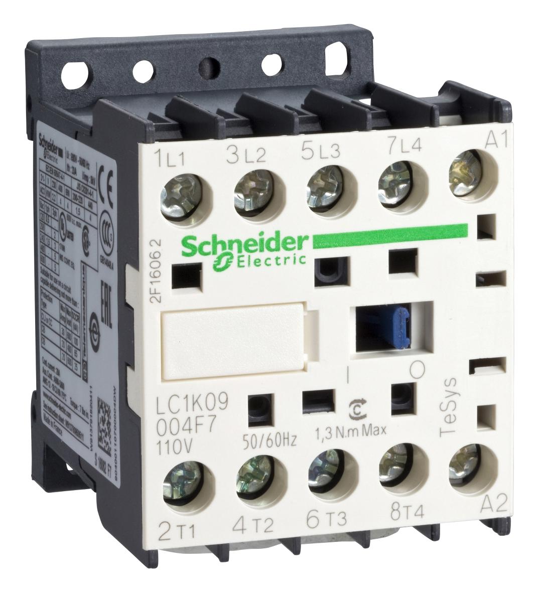LC1K09008D7 CONTACTOR-2NO 2NC 20A AC1 POLES SCHNEIDER ELECTRIC