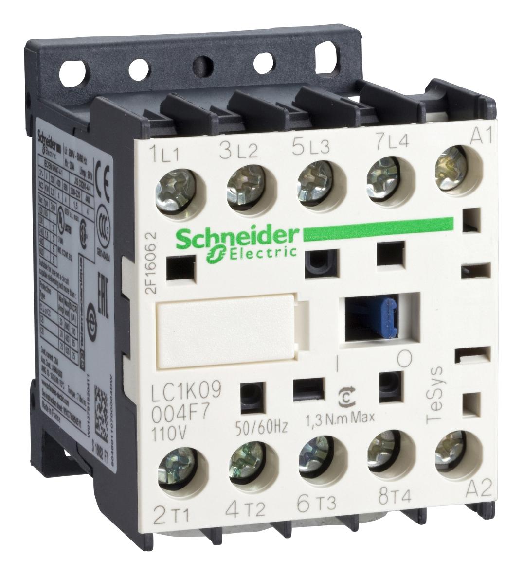 LC1K12004M7 CONTACTOR-4NO 20A AC1 POLES SCHNEIDER ELECTRIC