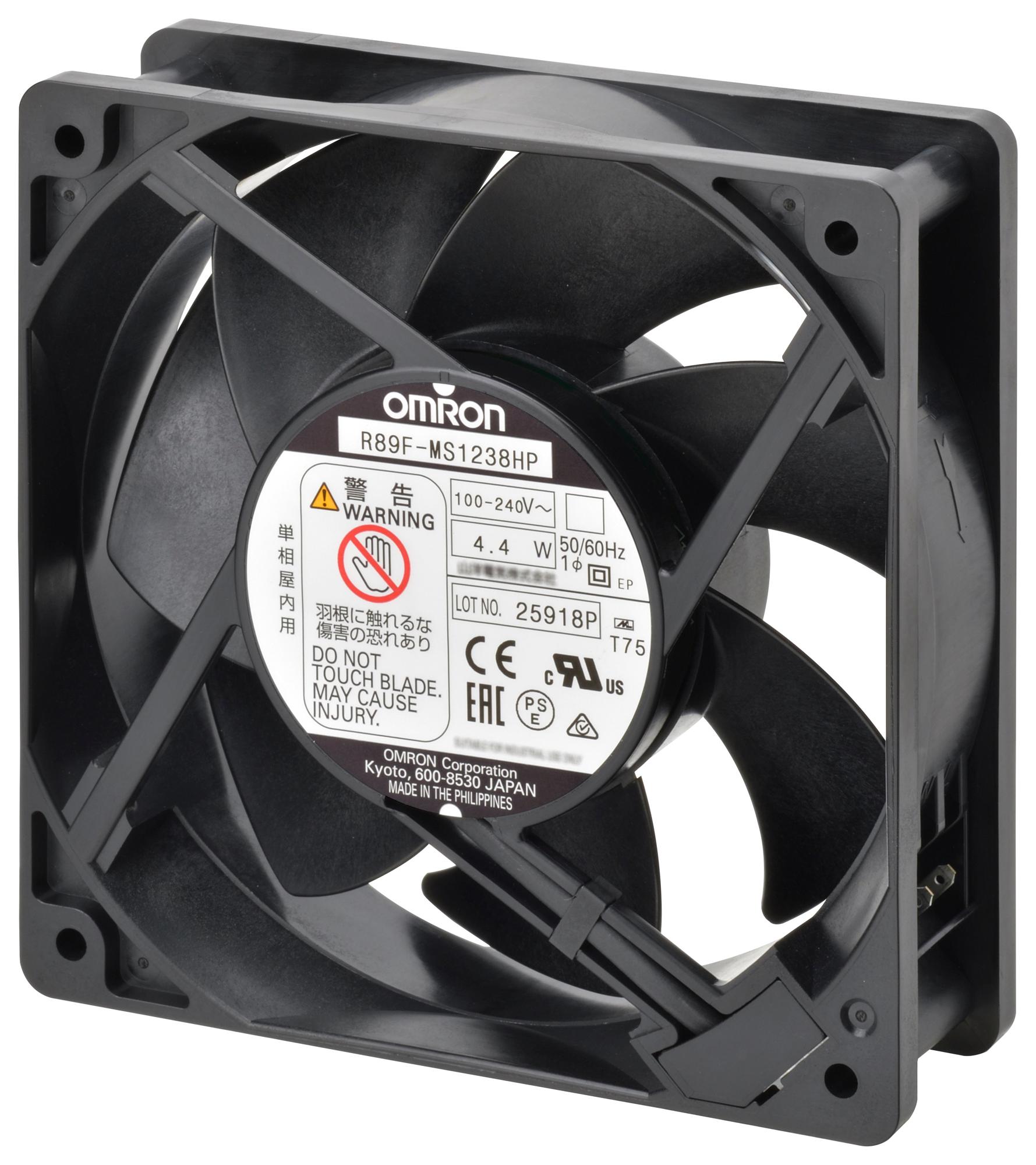 R89F-MS1238HP AXIAL FAN, AC, 3M3/MIN, 4.4W, 42DB OMRON
