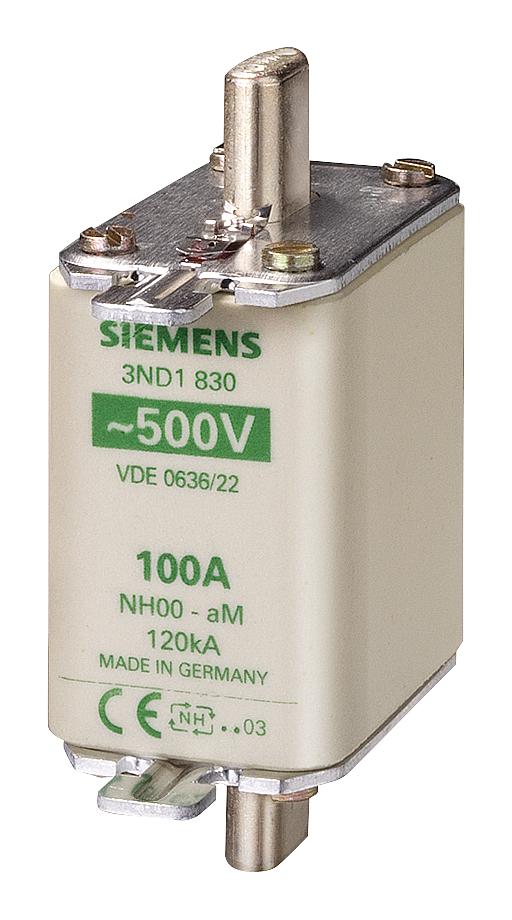 3ND1830 HRC FUSE, 100A, 500VAC, 440VDC, BLADE SIEMENS