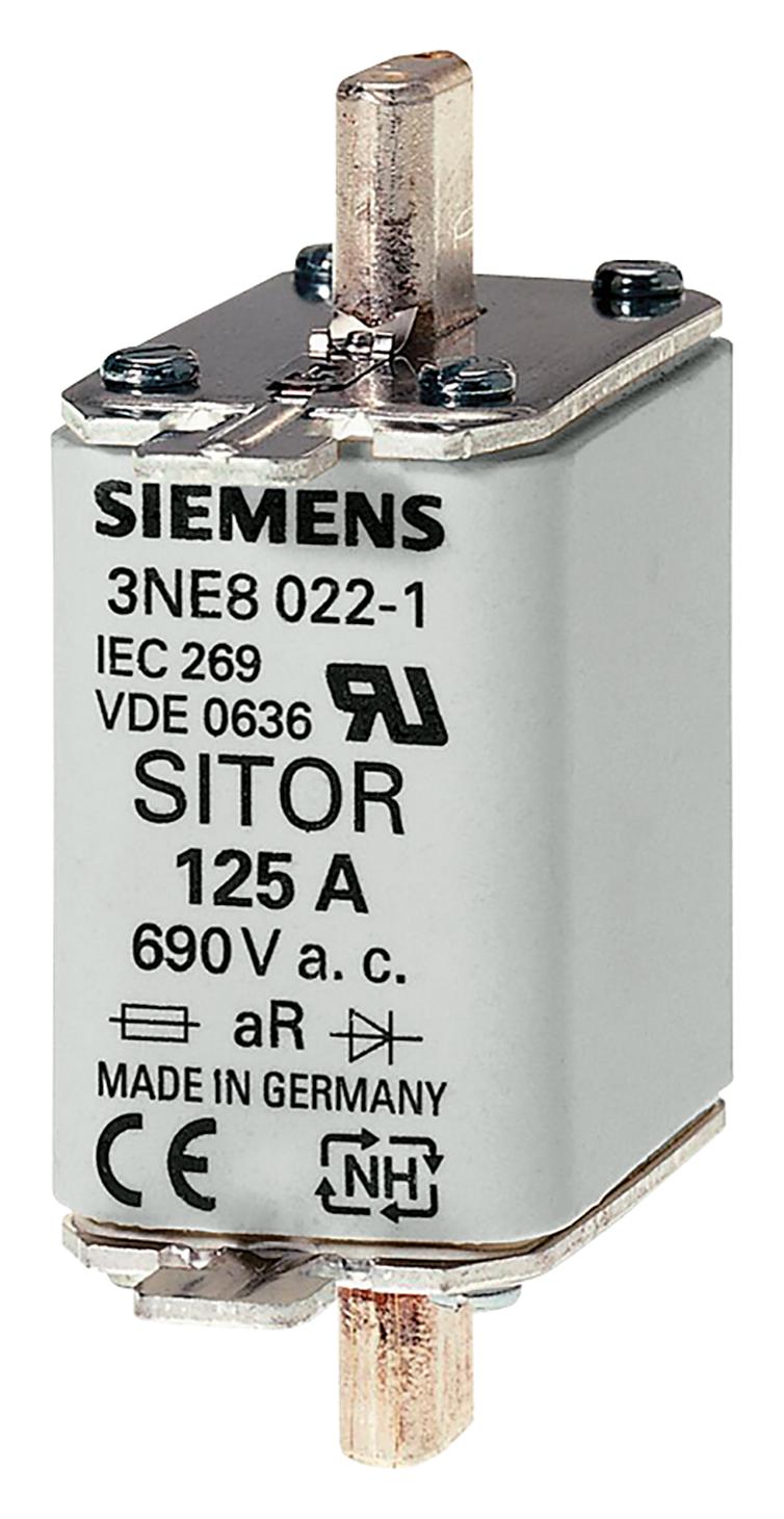 3NE8018-1 HRC FUSE, 63A, 690VAC, 440VDC, BLADE SIEMENS