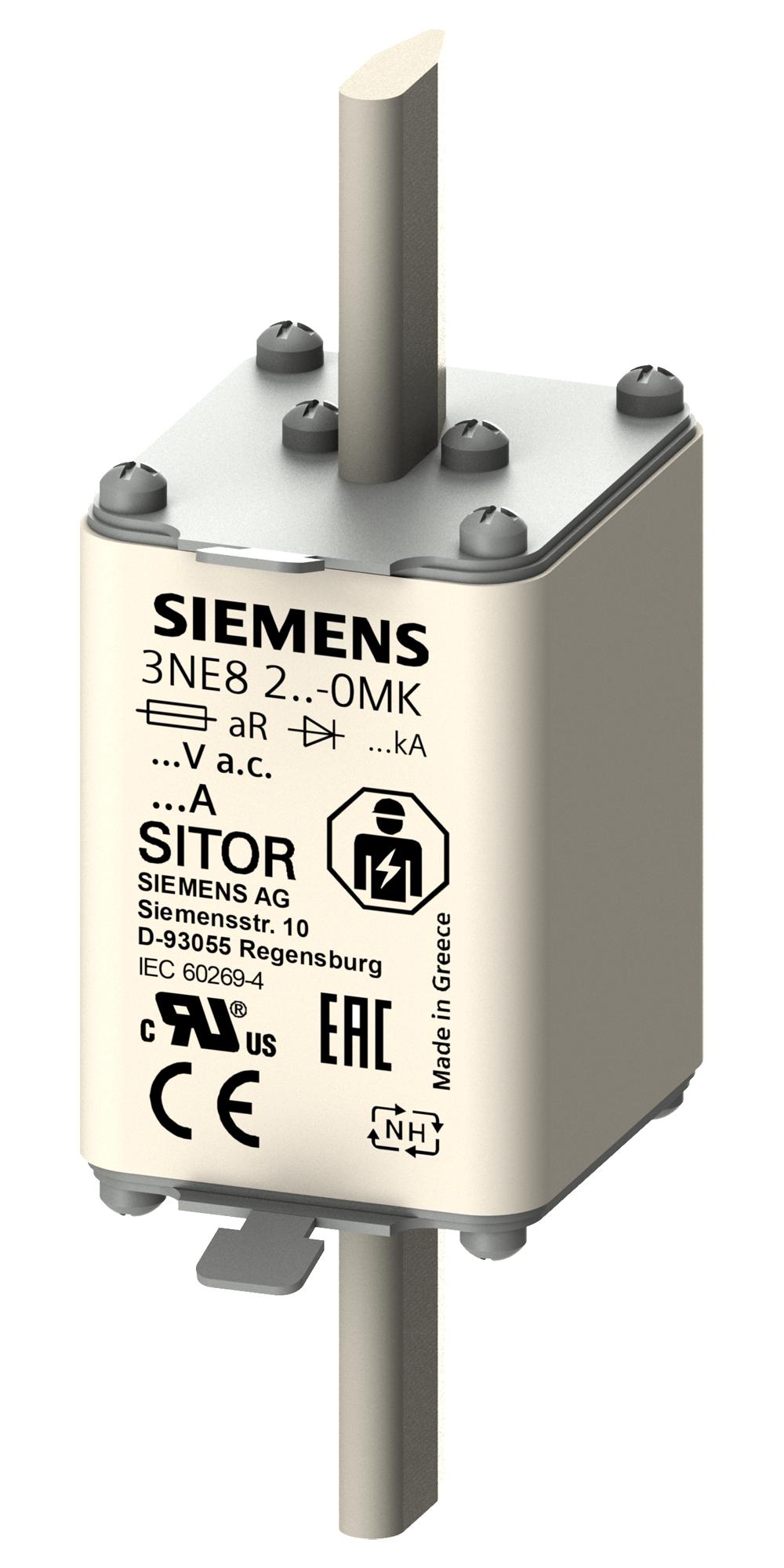 3NE8222-0MK HRC FUSE, 125A, 690VAC, 440VDC, BLADE SIEMENS