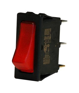 MP004415 ROCKER SW, SPST, 20A, 250VAC, RED, PANEL MULTICOMP PRO