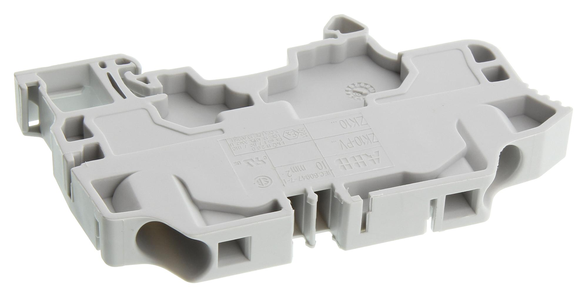 1SNK710010R0000 TERMINAL BLOCK, DINRAIL, 2POS, 6AWG ENTRELEC - TE CONNECTIVITY