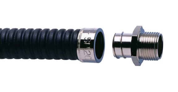 SP32/M32/A CONDUIT CONNECTOR, STRAIGHT, BRASS, 32MM ABB - ADAPTAFLEX