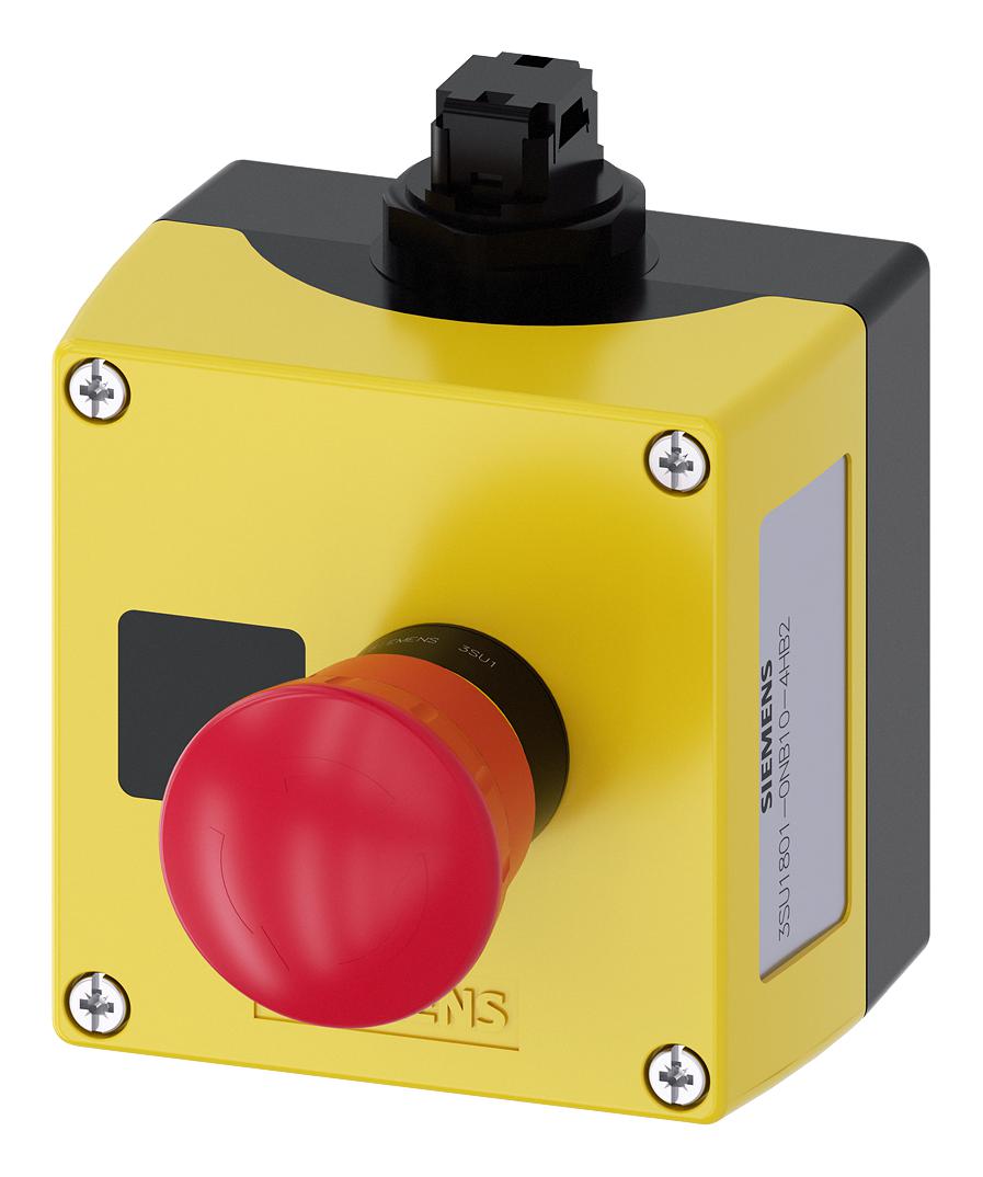 3SU1801-0NB10-4HB2 E-STOP SWITCH, SPST-NC/NC, 10A, 500V SIEMENS