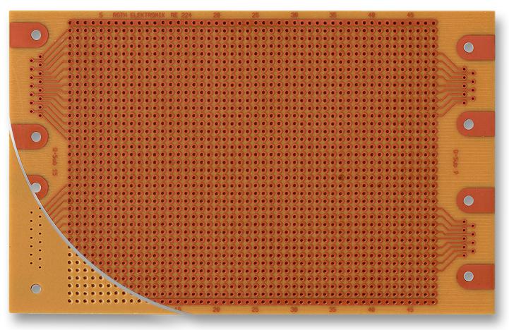 RE224-HP PCB, D SUB, EUROCARD, FR2, 2.54MM ROTH ELEKTRONIK