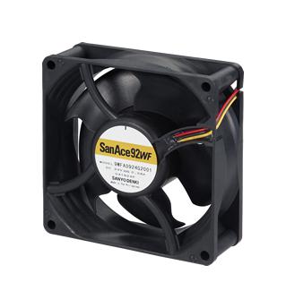 9WFA0924G2001 AXIAL FAN, 92MM, 24VDC, 109.5CFM, 63DBA SANYO DENKI