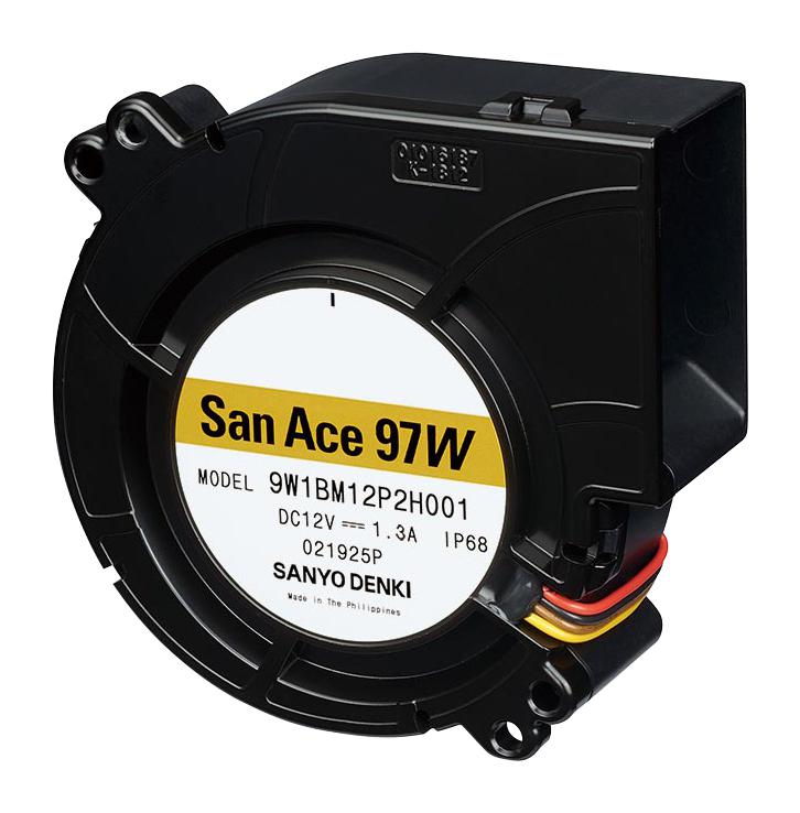 9W1BM12P2H001 BLOWER, 97MM, 38.5CFM, 12VDC, 58DBA SANYO DENKI
