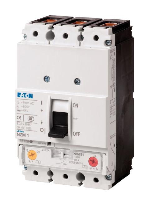 NZMN1-A63 MCCB, 63A, 3P, 50KA, THERM/MAG EATON MOELLER