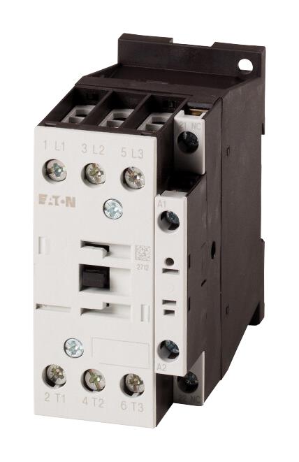 DILM25-01(110V50HZ,120V60HZ) CONTACTOR, 3-POLE+1N/C, 11KW EATON MOELLER