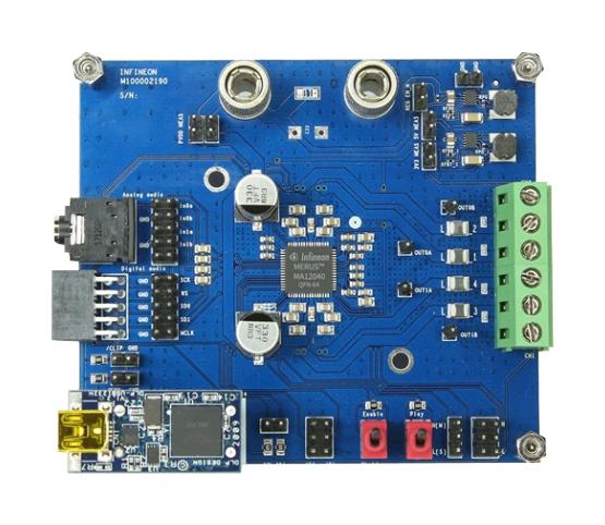 EVALAUDIOMA12040TOBO1 EVAL BOARD, AUDIO POWER AMP - CLASS D INFINEON