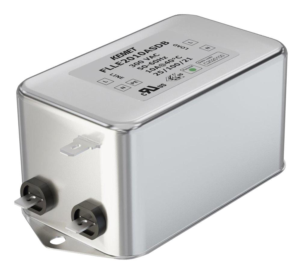 FLLE2001ASDB POWER LINE FILTER, STANDARD, 1A, 300V KEMET