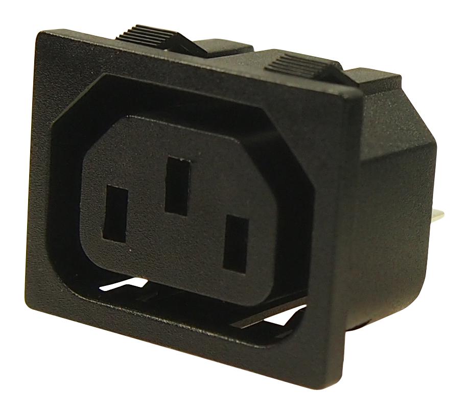 FC68139N IEC CONN C13, 6A, 250VAC, QC, FLANGE CLIFF ELECTRONIC COMPONENTS