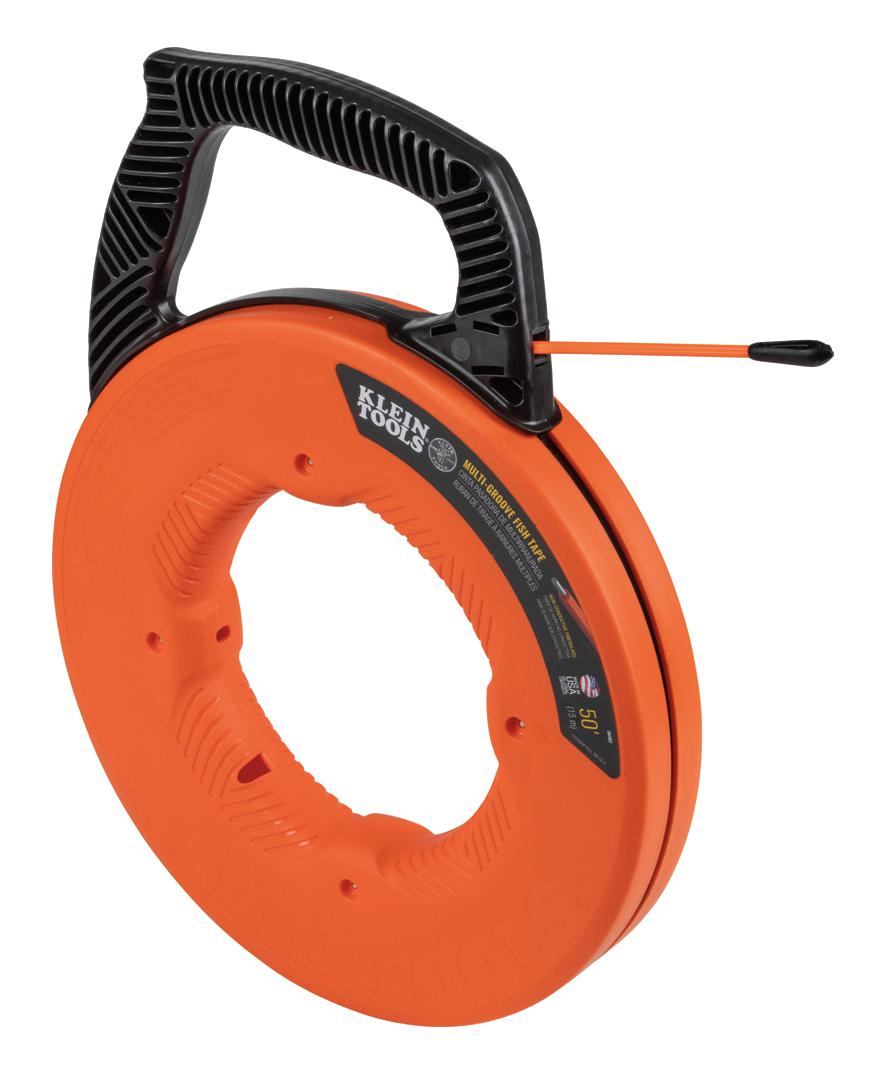 56382 STEEL FISH TAPE, 0.182" X 50FT, ORG/BLK KLEIN TOOLS