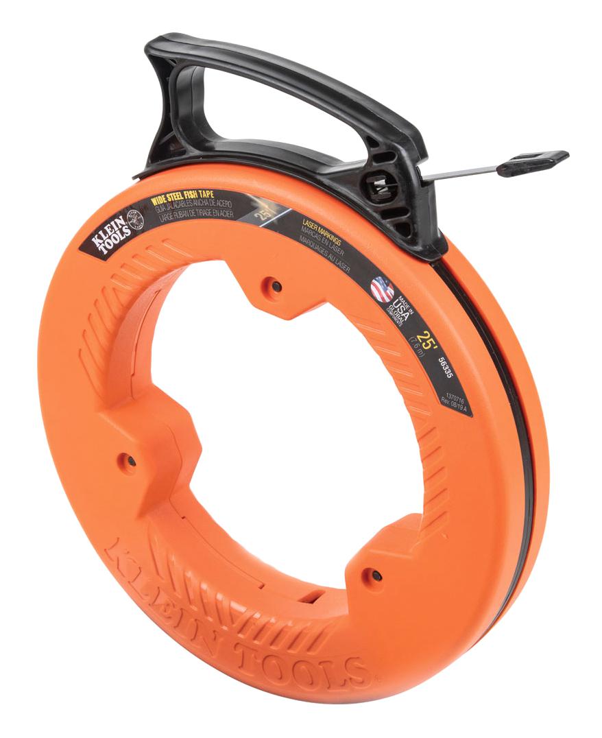 56335 FISH TAPE, STEEL, 7.6M L X 6.35MM W KLEIN TOOLS
