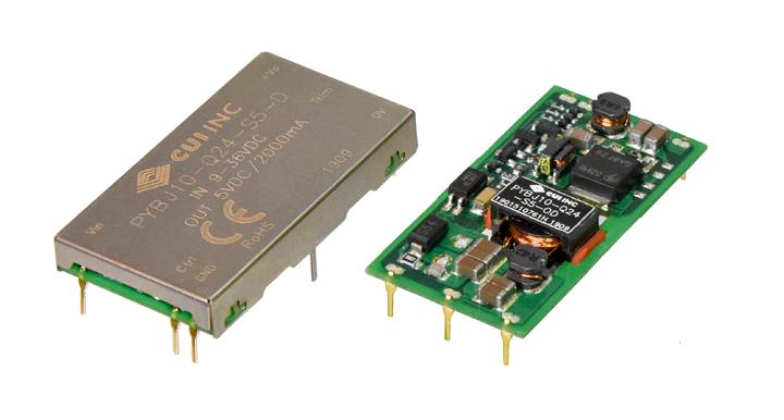 PYBJ10-Q24-S15-D DC-DC CONVERTER, 15V, 0.667A CUI