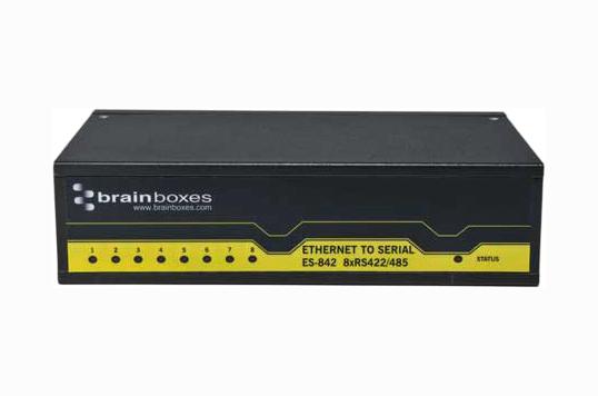ES-842. ENET TO SERIAL DEVICE SERVER, RS422/485 BRAINBOXES