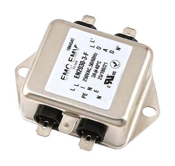 A-EN2030-16-F POWER LINE FILTER, 1 PHASE, 16A, QC UNITED AUTOMATION