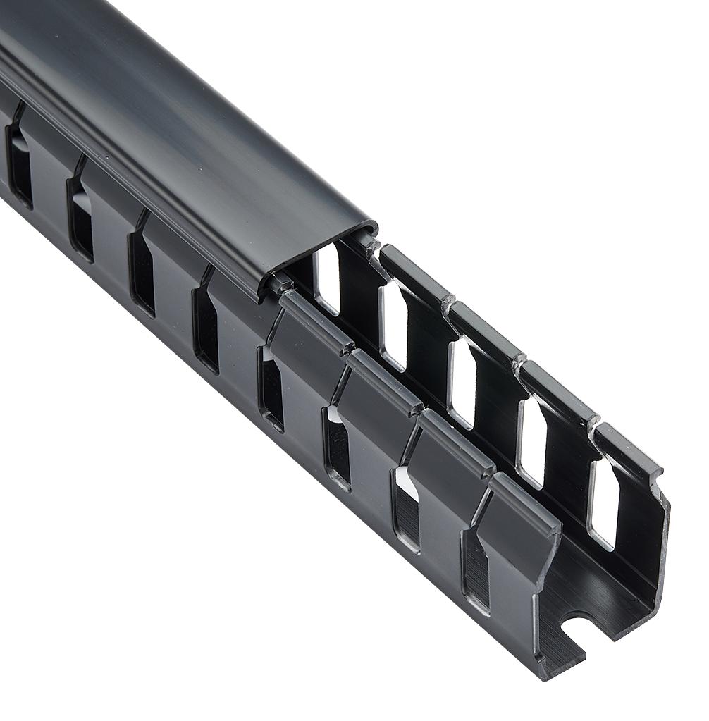 10010000Y OPEN SLOT DUCT, PVC, BLACK, 130X107MM BETADUCT