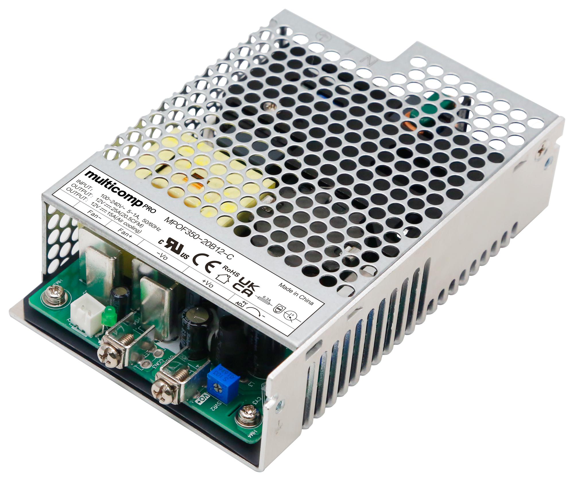 MPOF350-20B24-C POWER SUPPLY, AC-DC, 24V, 8.33A MULTICOMP PRO