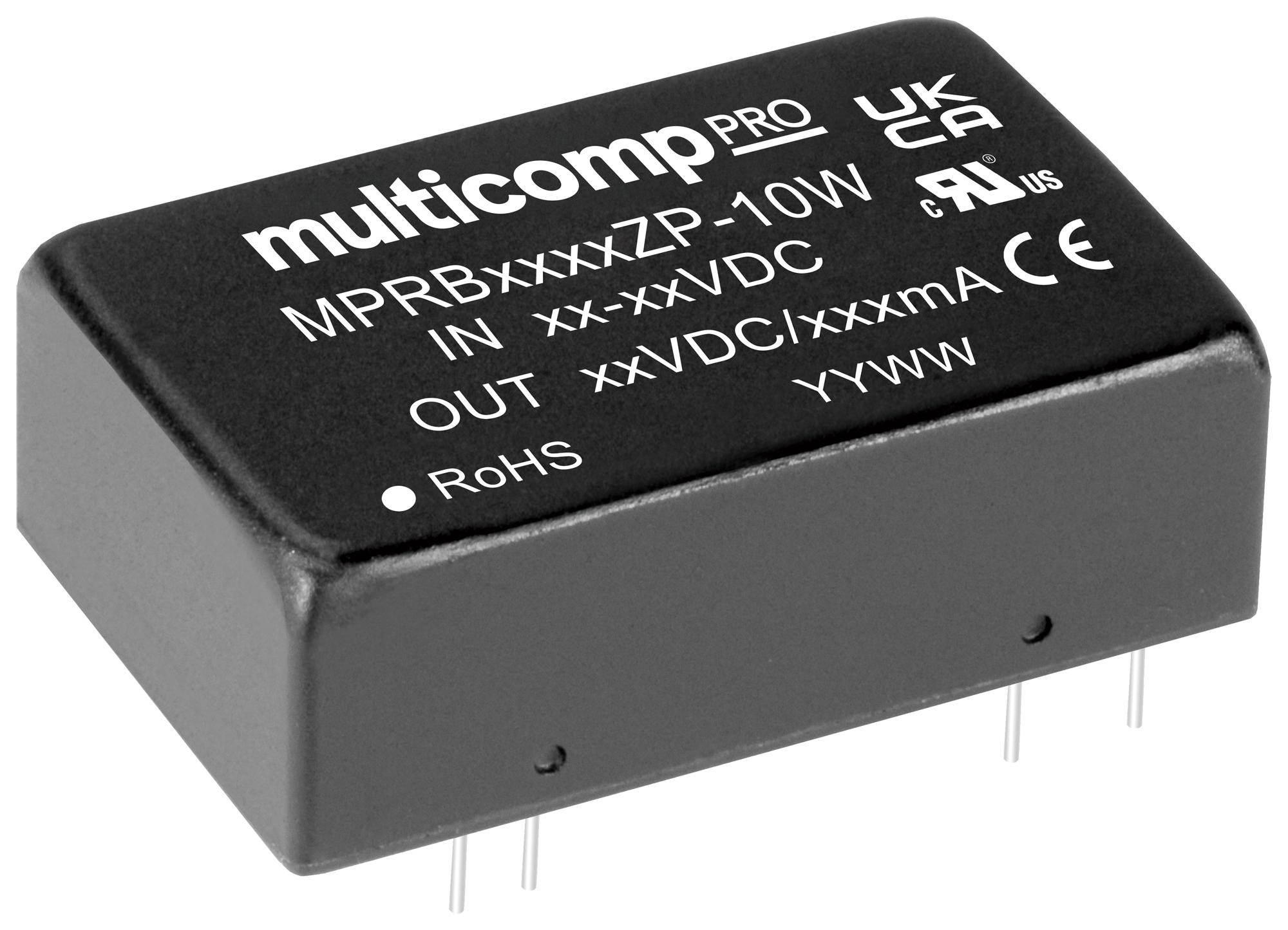 MPRB2412ZP-10W DC-DC CONVERTER, 12V, 0.833A MULTICOMP PRO