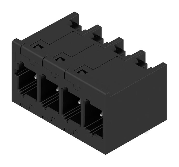 2741430000 TERMINAL BLOCK, HEADER, R/A, 4POS, TH WEIDMULLER