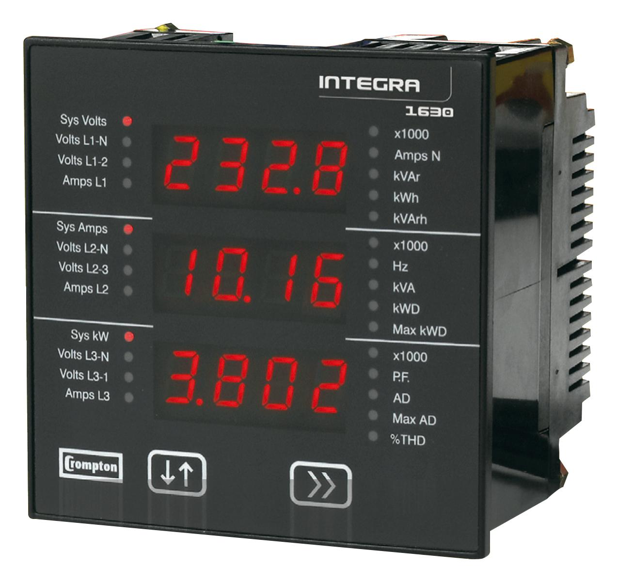 INT-1630-M-5-M-010 DIGITAL METER, MULTIFUNCTION, 241-480VAC CROMPTON - TE CONNECTIVITY