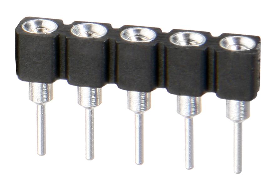 D01-9970542 SIP SOCKET, 5POS, 2.54MM, GOLD, TH HARWIN