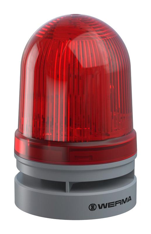 46111070 BEACON, TWINLIGHT, RED, 110DBA, PUSH-IN WERMA