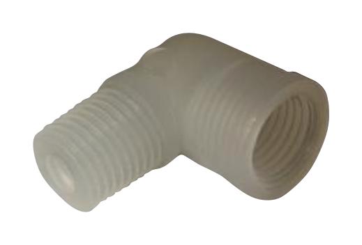 TSD918-3 ELBOW ADAPTER, 1/4-18 NPT, CLEAR TECHCON